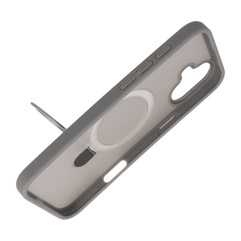 Magsafe Mat Transparant - Camera Beschermer Case met Staande Functie voor iPhone 16 Plus Grijs