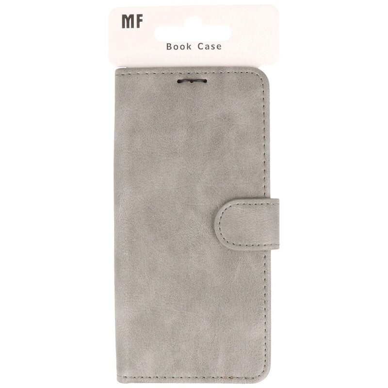 Bookstyle Wallet Cases Hoesje voor iPhone 16e Grijs