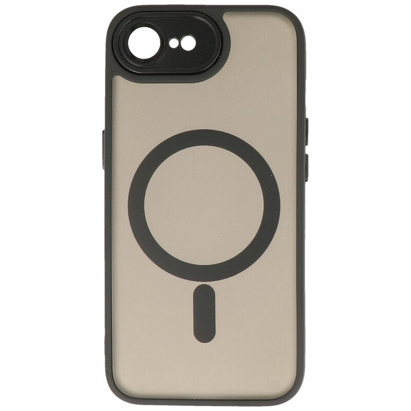 Mat-Transparent met Camera Beschermer Magsafe Case voor iPhone 16e Zwart