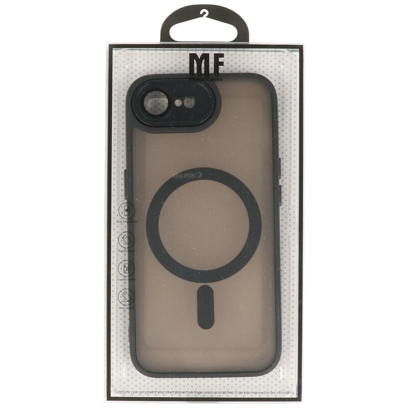 Mat-Transparent met Camera Beschermer Magsafe Case voor iPhone 16e Zwart