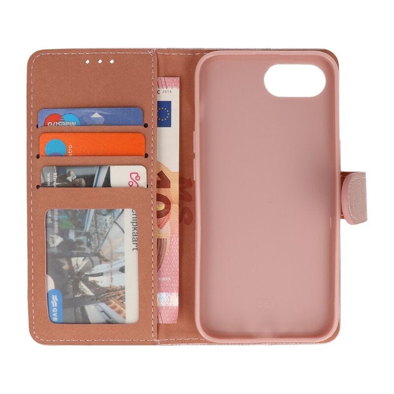 Bookstyle Wallet Cases Hoesje voor iPhone 16e Rose Goud