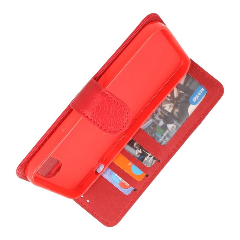 Bookstyle Wallet Cases Hoesje voor iPhone 16e Rood