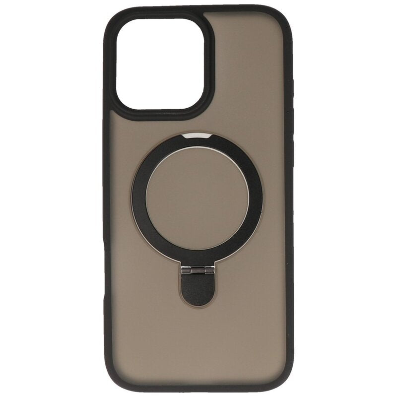 Magsafe Mat Transparant - Camera Beschermer Case met Staande Functie voor iPhone 16 Pro Max Zwart