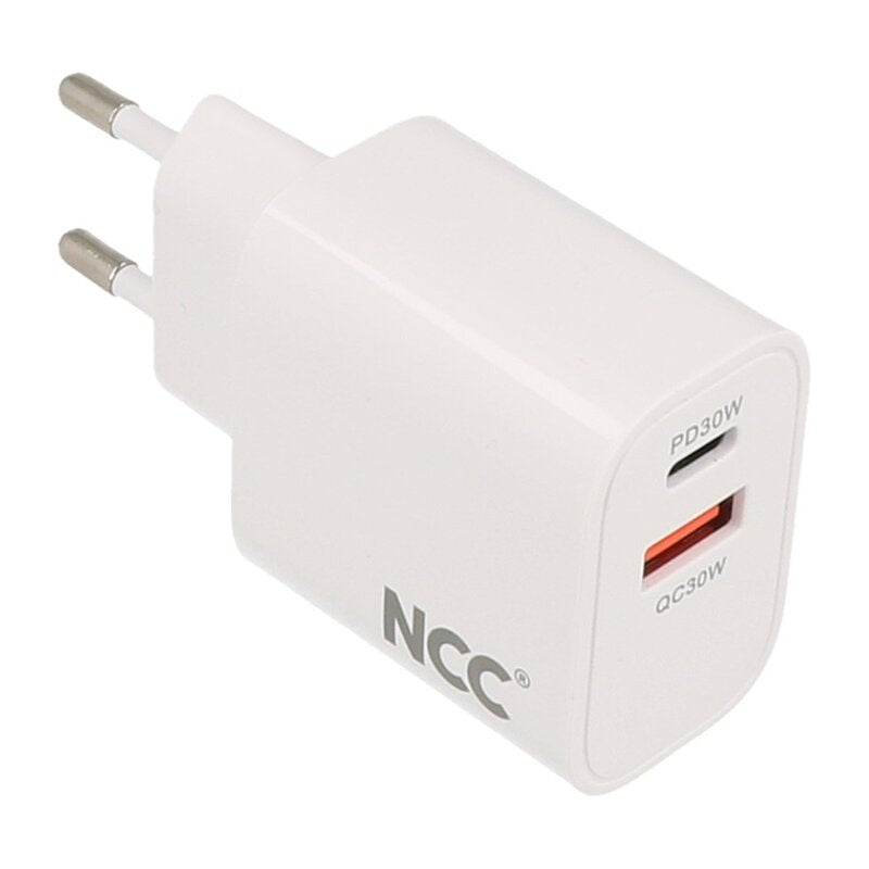 NCC Charger C222 USB A + C Charger 30W Wit