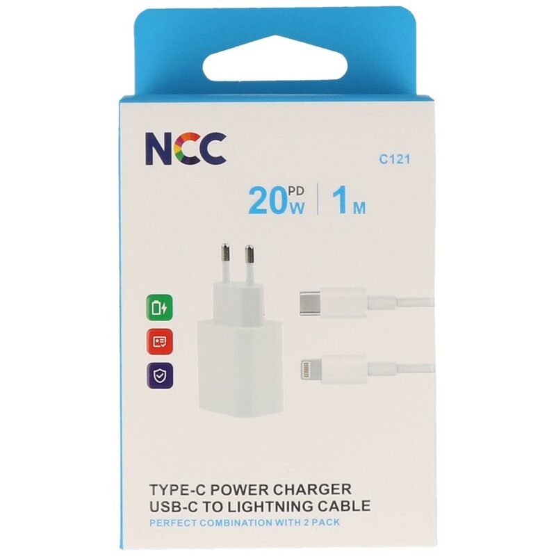 NCC Charger Set C121 Type-C to Lightning 20W Wit