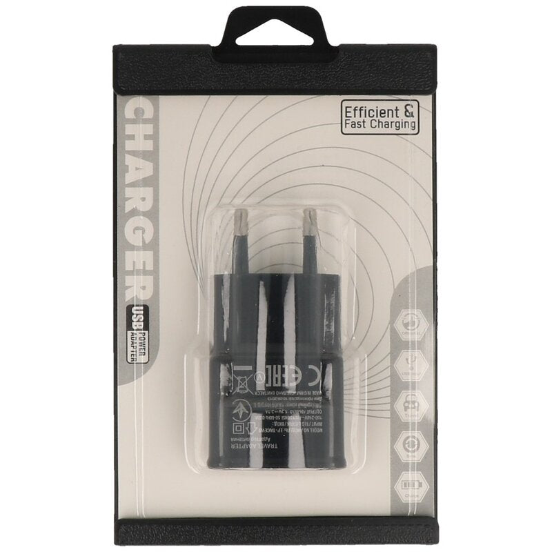 USB Universal Travel Charger 2.4 A Zwart