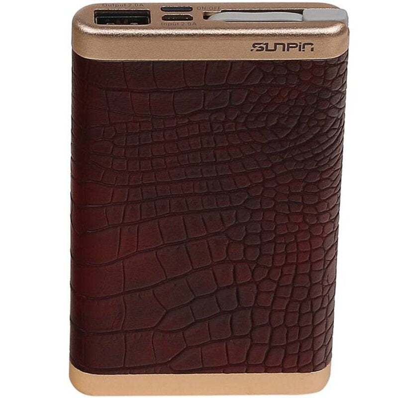 Power Bank D610 met ingebouwd iPhone kabel 6000mAh D.Bruin