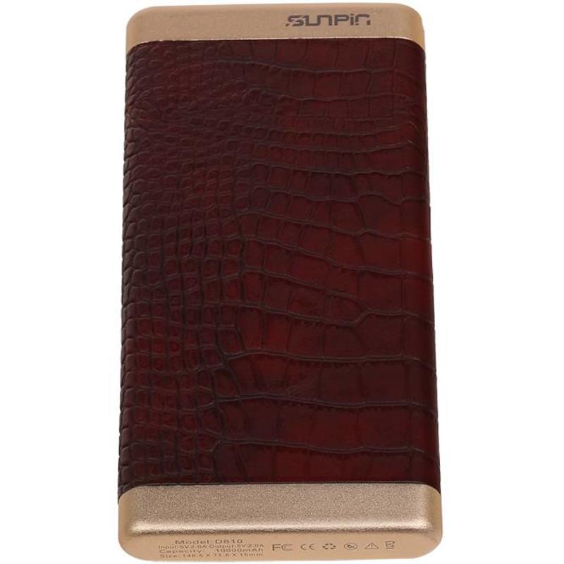 Power Bank D810 met ingebouwd iPhone kabel 10000mAh D.Bruin