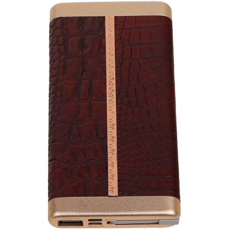 Power Bank D810 met ingebouwd iPhone kabel 10000mAh D.Bruin