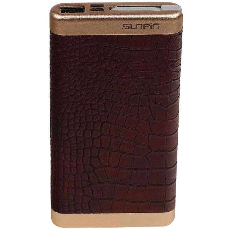 Power Bank D810 met ingebouwd iPhone kabel 10000mAh D.Bruin