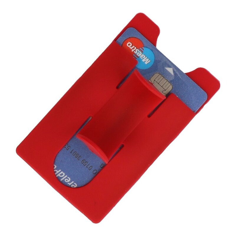 TPU Kaarthouder met Stand Functie Rood