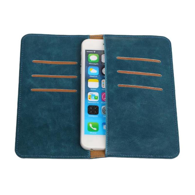 Pull Up Portemonnee Maat L Blauw