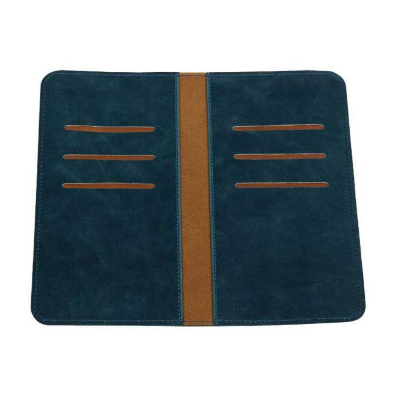 Pull Up Portemonnee Maat L Blauw