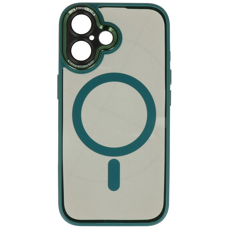 Magsafe Aluminium Camera Beschermer Hoesje voor iPhone 16 Donker Groen