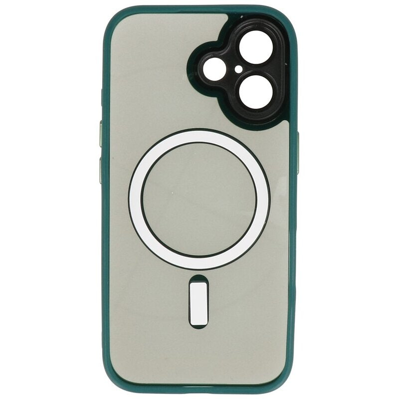 Magsafe Aluminium Camera Beschermer Hoesje voor iPhone 16 Donker Groen