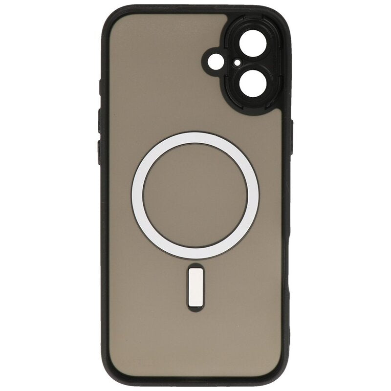 Mat-Transparent met Camera Beschermer Magsafe Case voor iPhone 16 Zwart