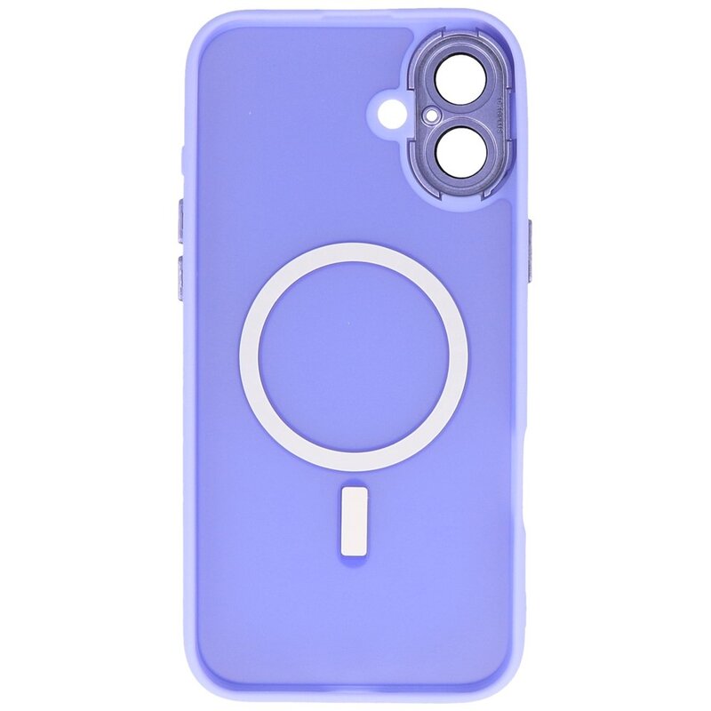 Mat-Transparent met Camera Beschermer Magsafe Case voor iPhone 16 Paars