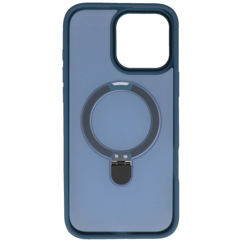 Magsafe Mat Transparant - Camera Beschermer Case met Staande Functie voor iPhone 16 Pro Blauw