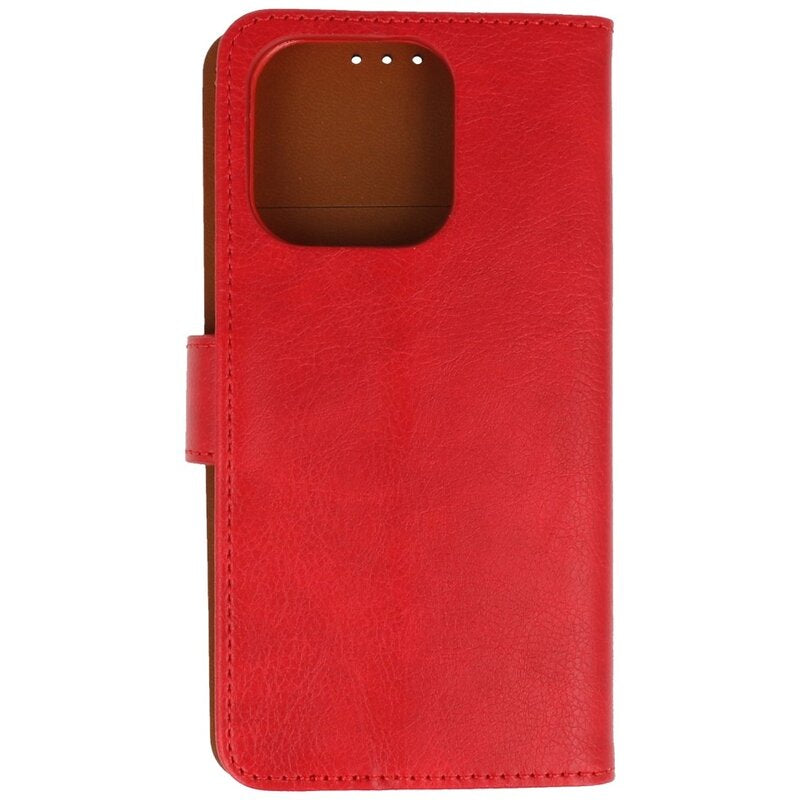 Bookstyle Wallet Cases Hoesje voor iPhone 16 Pro Rood
