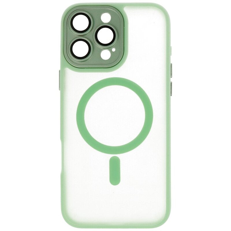 Mat-Transparent met Camera Beschermer Magsafe Case voor iPhone 16 Pro Groen