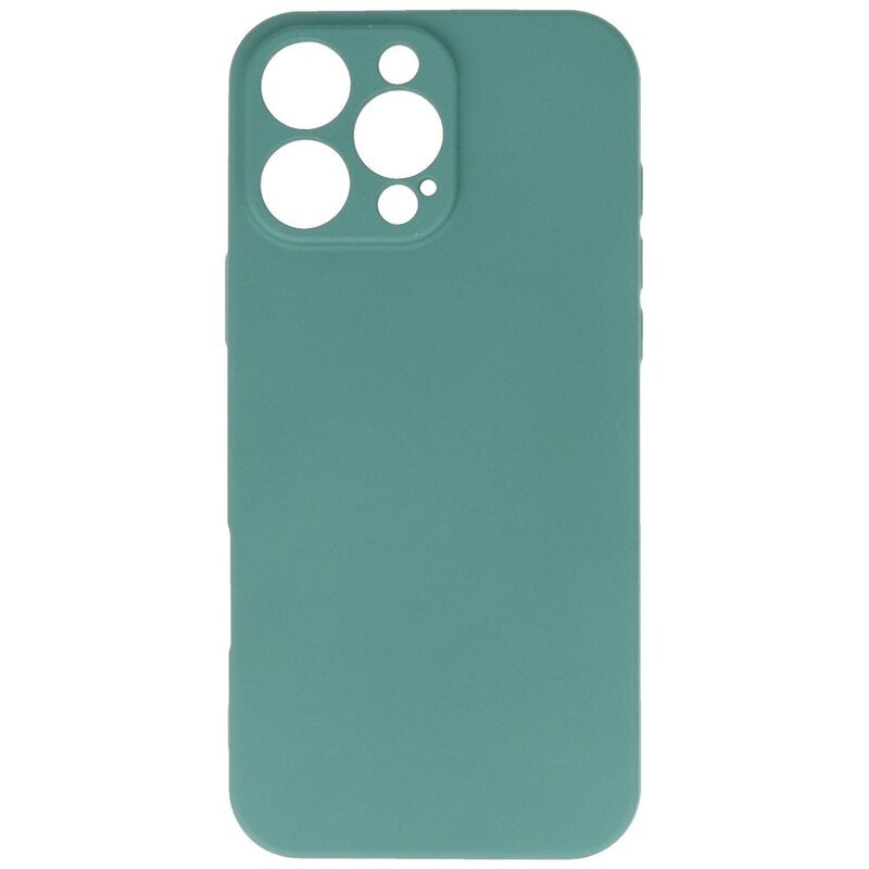 Fashion Color TPU Hoesje voor iPhone 16 Pro Donker Groen
