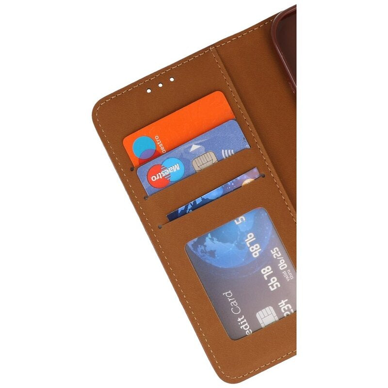 Bookstyle Wallet Cases Hoesje voor iPhone 16 Pro Bruin