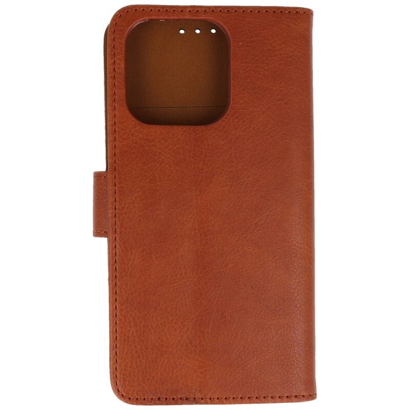 Bookstyle Wallet Cases Hoesje voor iPhone 16 Pro Bruin