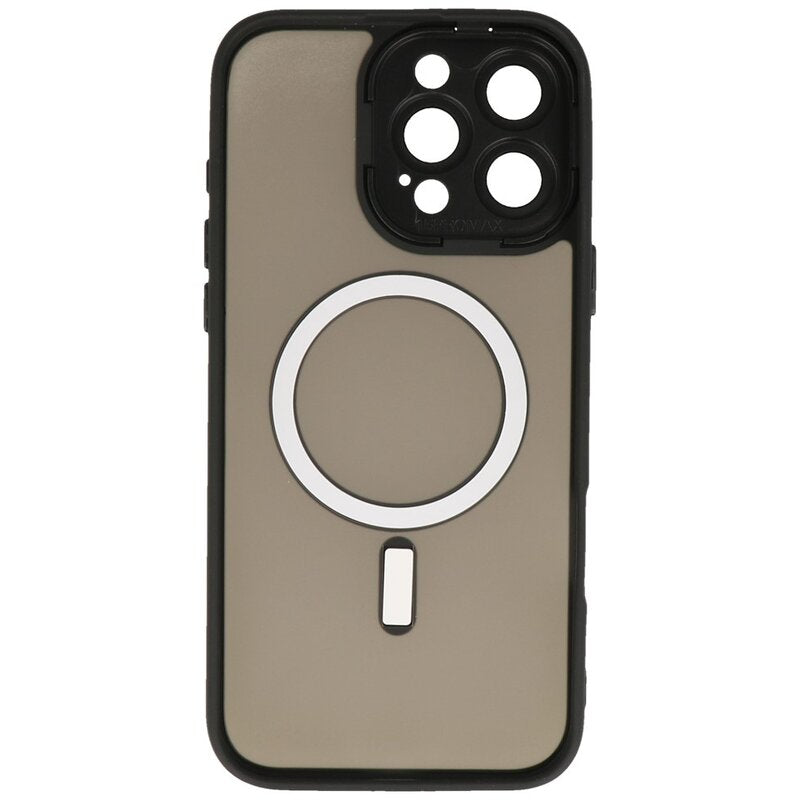 Mat-Transparent met Camera Beschermer Magsafe Case voor iPhone 16 Pro Zwart