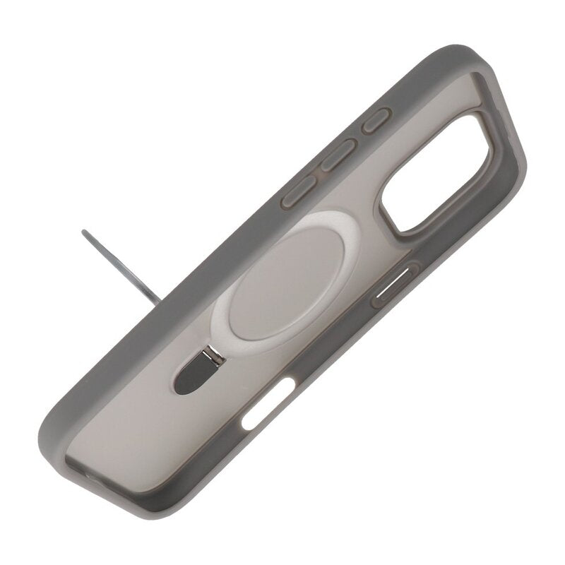 Magsafe Mat Transparant - Camera Beschermer Case met Staande Functie voor iPhone 16 Pro Grijs