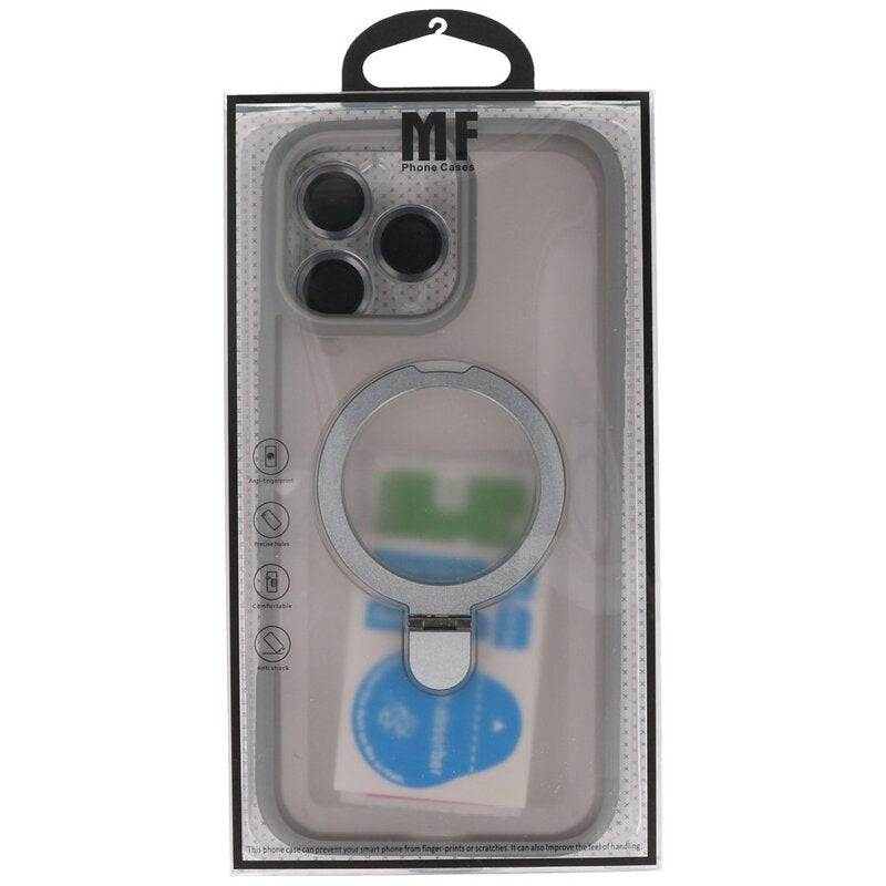 Magsafe Mat Transparant - Camera Beschermer Case met Staande Functie voor iPhone 16 Pro Grijs