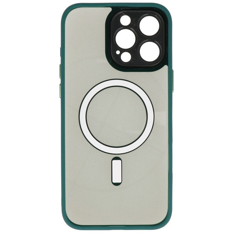Magsafe Aluminium Camera Beschermer Hoesje voor iPhone 16 Pro Donker Groen