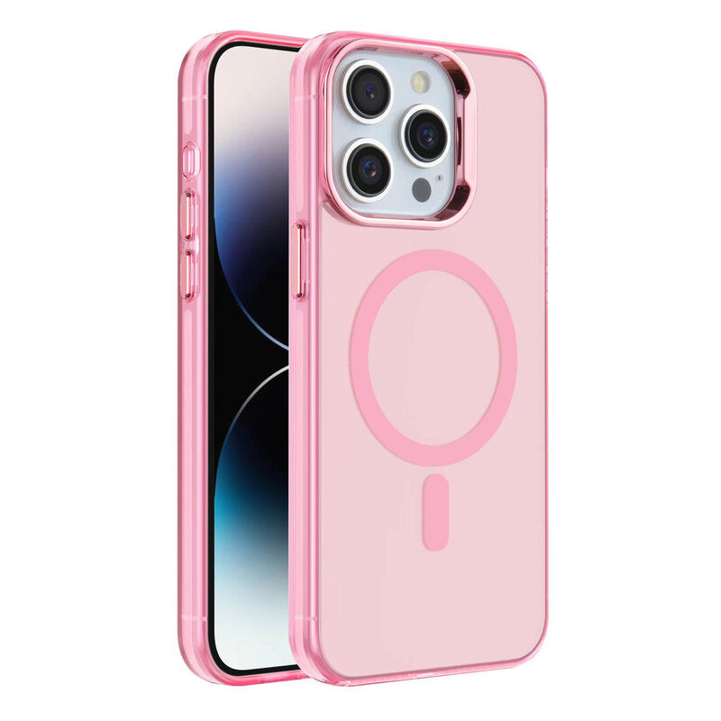 IMD Magnetic Fashion Color Hard Case voor iPhone 16 Pro Roze