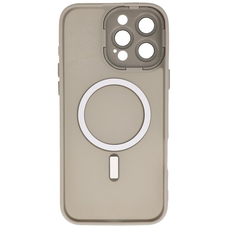 Mat-Transparent met Camera Beschermer Magsafe Case voor iPhone 16 Pro Grijs