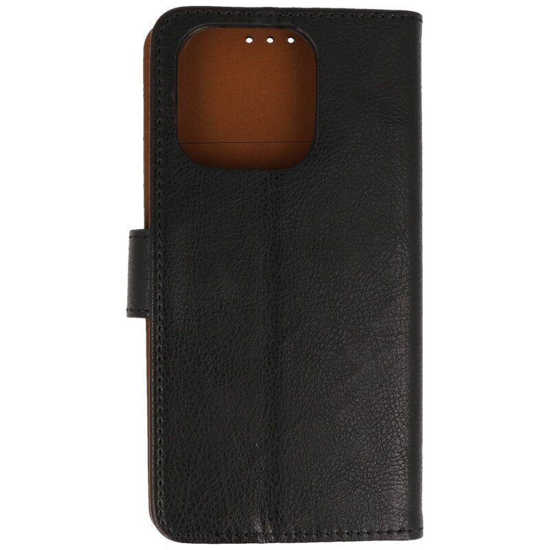 Bookstyle Wallet Cases Hoesje voor iPhone 16 Pro Zwart