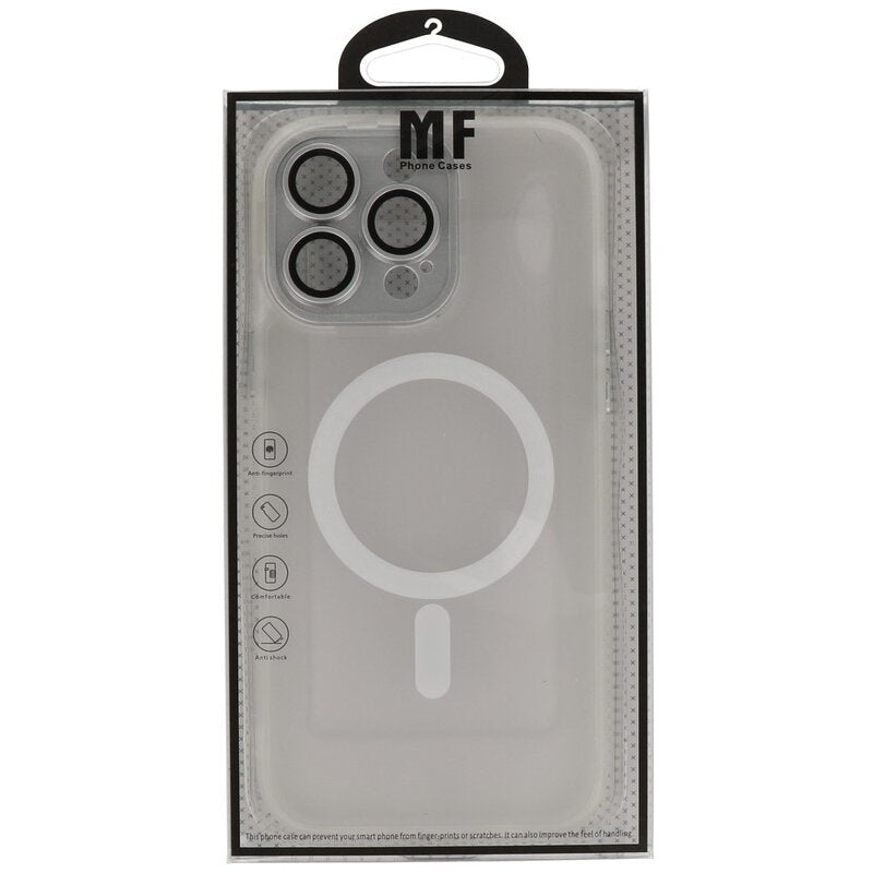Mat-Transparent met Camera Beschermer Magsafe Case voor iPhone 16 Pro Wit