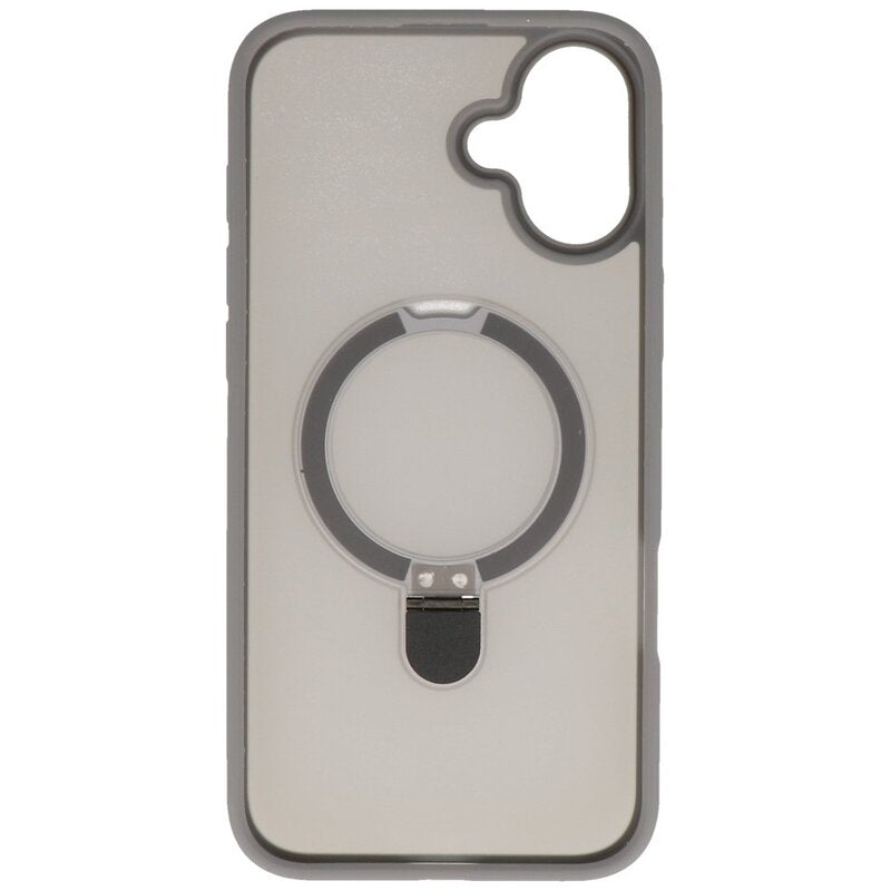 Magsafe Mat Transparant - Camera Beschermer Case met Staande Functie voor iPhone 16 Grijs