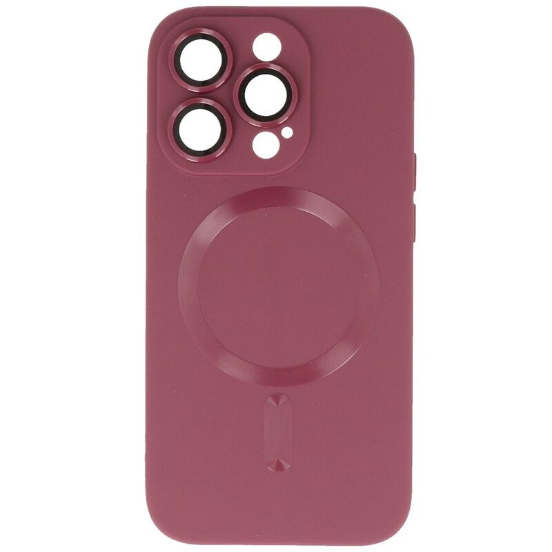 MagSafe Hoesje met Camera Beschermer voor iPhone 15 Pro Max Bruin