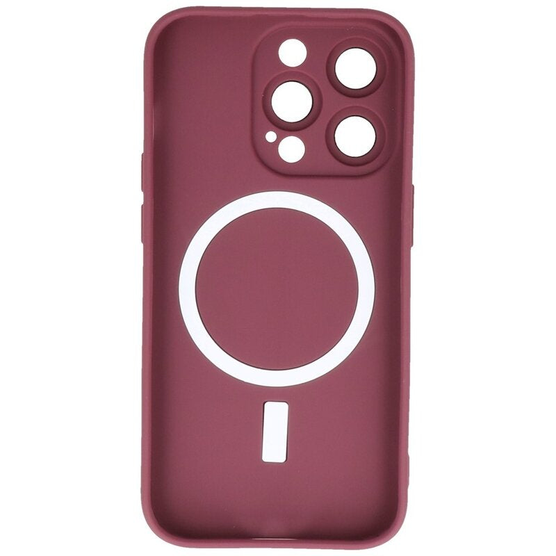 MagSafe Hoesje met Camera Beschermer voor iPhone 15 Pro Max Bruin