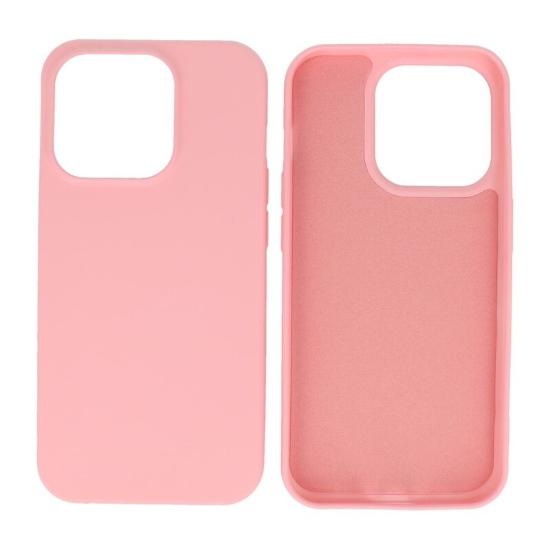 Fashion Backcover Telefoonhoesje - Color Hoesje - Geschikt voor iPhone 15 Pro Max - Roze