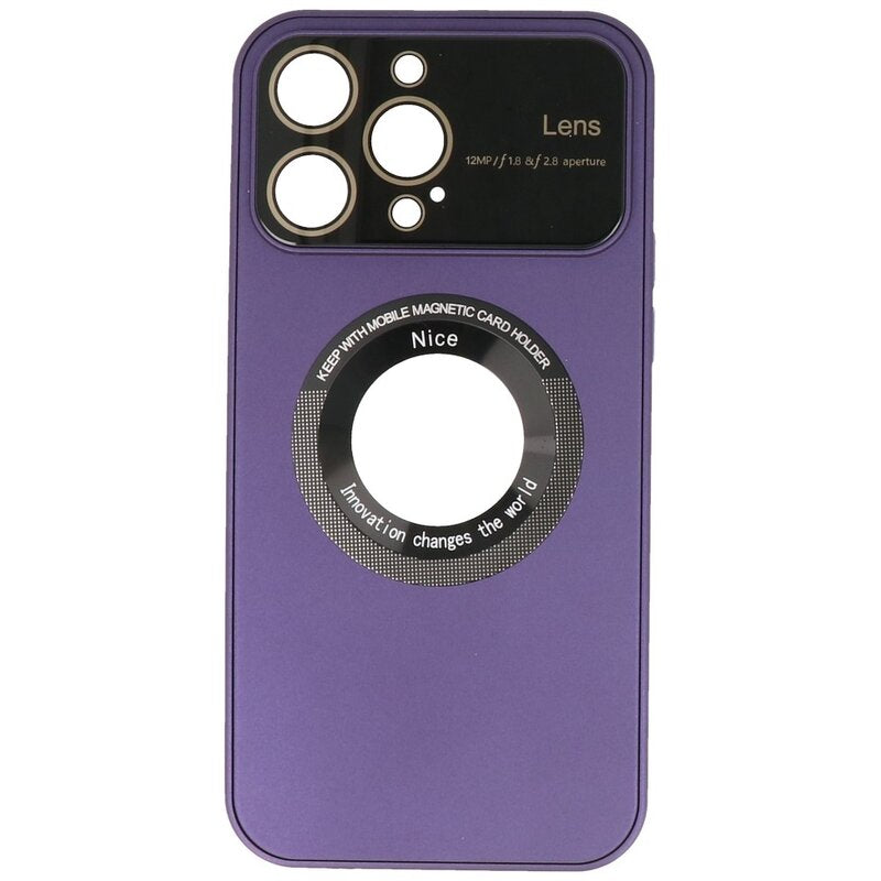 Prime Magsafe Case met Camera Beschermer voor iPhone 15 Pro Max Purple
