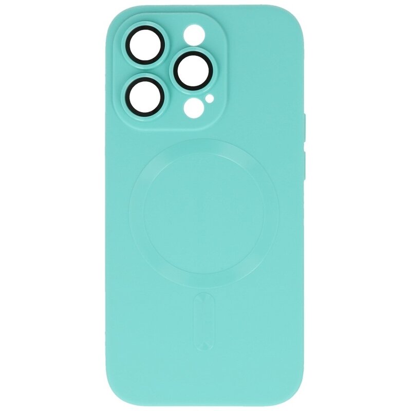 MagSafe Hoesje met Camera Beschermer voor iPhone 15 Pro Max Turquoise