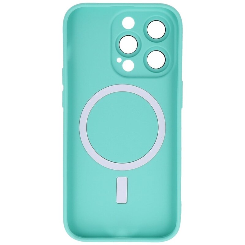 MagSafe Hoesje met Camera Beschermer voor iPhone 15 Pro Max Turquoise