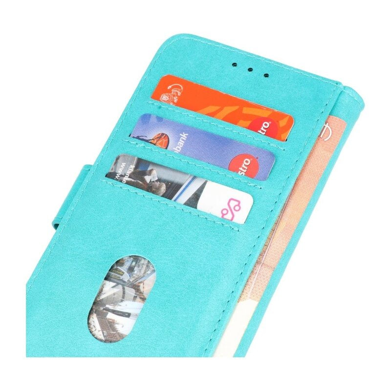 Bookstyle Wallet Cases Hoesje voor iPhone 15 Pro Max Groen