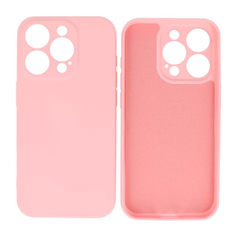Fashion Backcover Telefoonhoesje - Color Hoesje - Geschikt voor iPhone 15 Pro - Roze