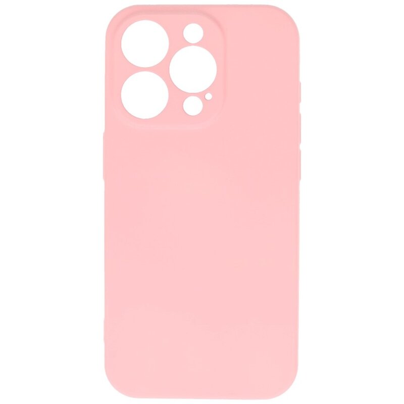 Fashion Backcover Telefoonhoesje - Color Hoesje - Geschikt voor iPhone 15 Pro - Roze