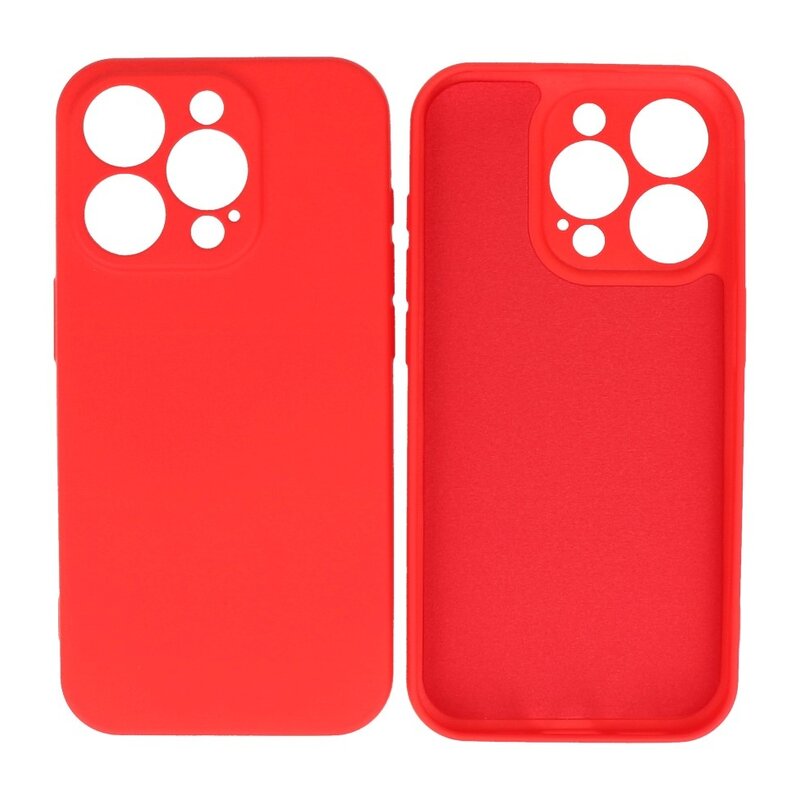 Fashion Backcover Telefoonhoesje - Color Hoesje - Geschikt voor iPhone 15 Pro - Rood