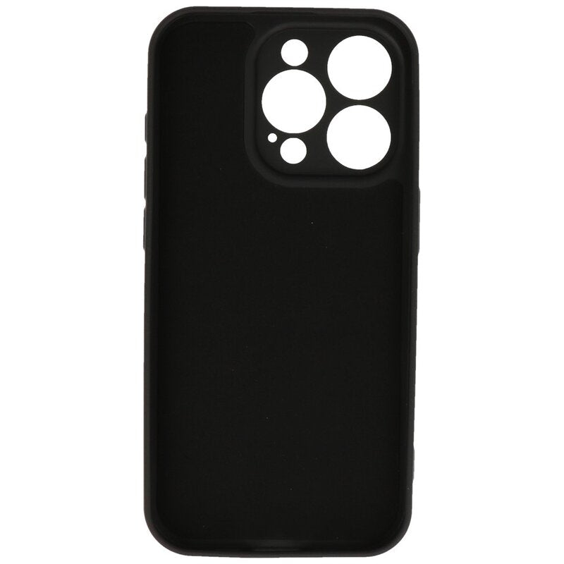 Fashion Backcover Telefoonhoesje - Color Hoesje - Geschikt voor iPhone 15 Pro - Zwart