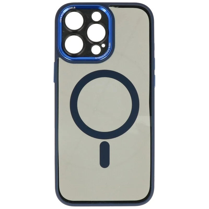 Magsafe Aluminium Camera Beschermer Hoesje voor iPhone 15 Pro Blauw