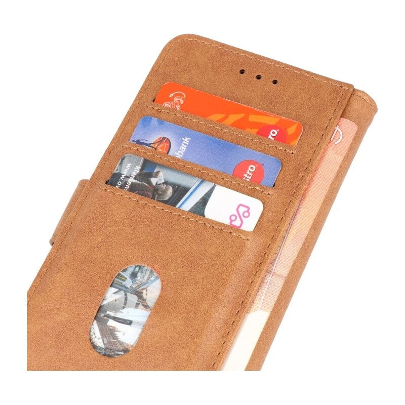 Bookstyle Wallet Cases Hoesje voor iPhone 15 Pro Bruin