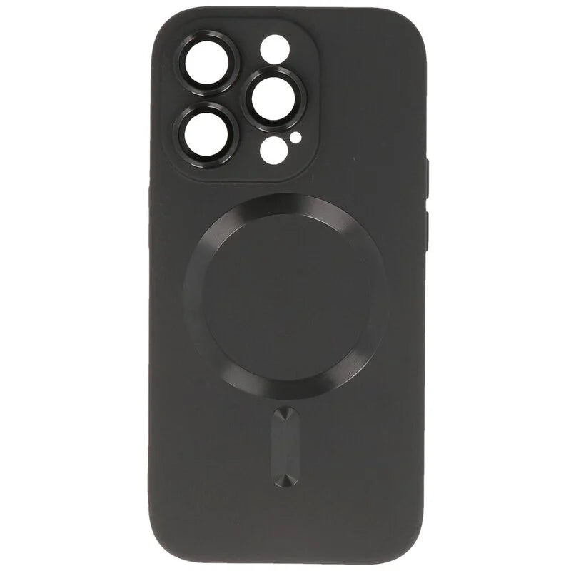 MagSafe Hoesje met Camera Beschermer voor iPhone 15 Pro Zwart